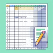 illustration of a spreadsheet