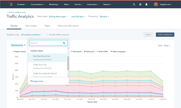 sales and marketing automation web tracking