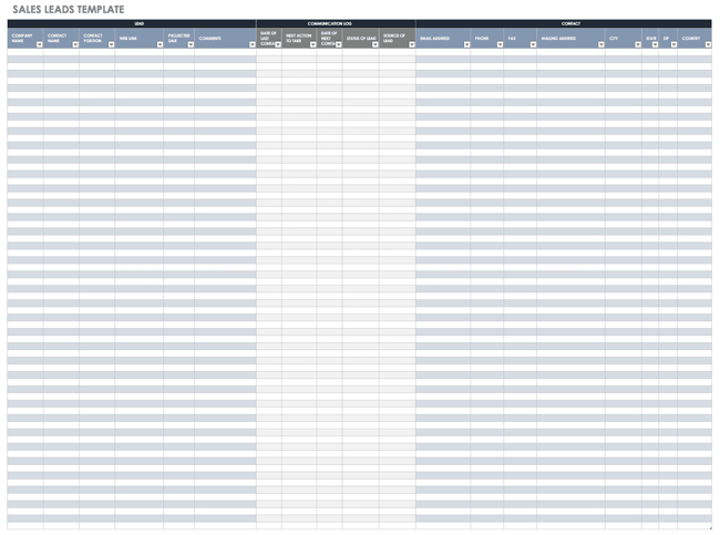 excel sales tracking template: leads sales tracking