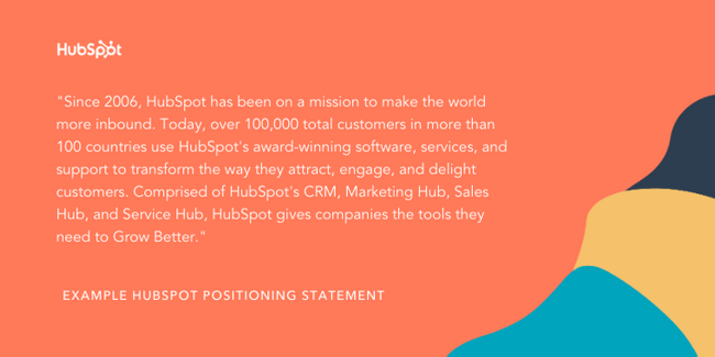 Positioning Statement Example: HubSpot