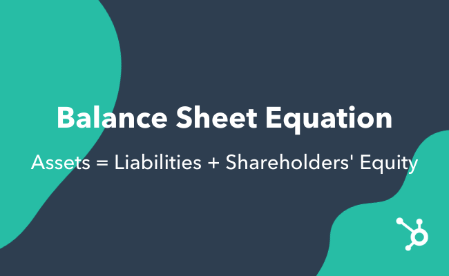 Balance sheet equation