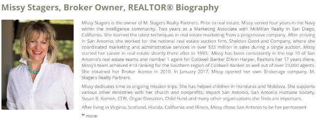missy stagers realtor bio