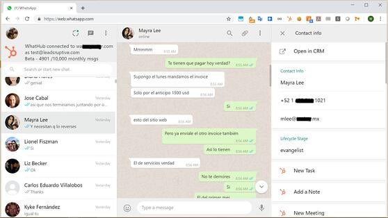 customer success tools: whathub for whatsapp