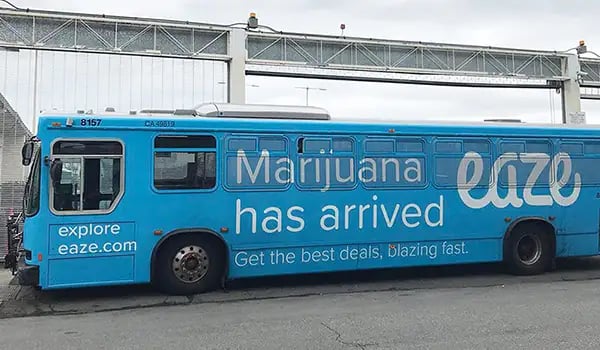 Eaze bus ads