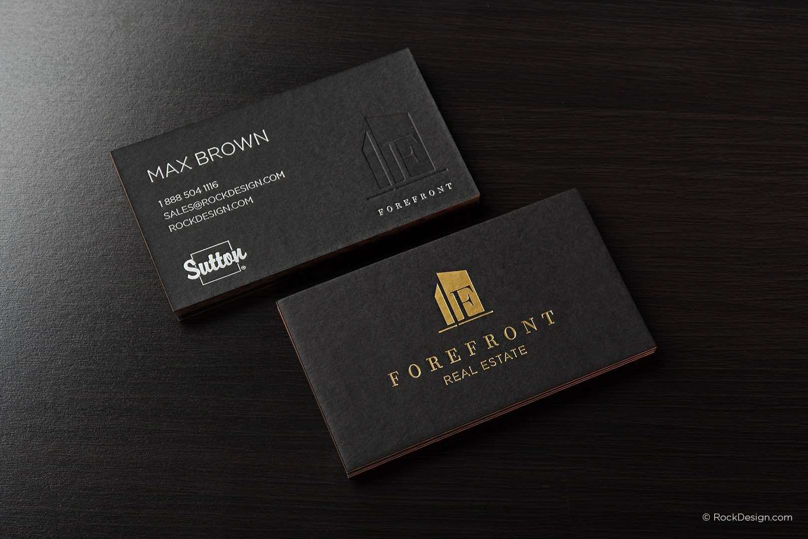 best real estate business cards, Forefront Real Estate 