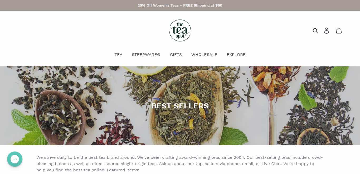 eCommerce business ideas, tea shop